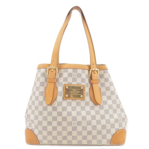 Louis Vuitton White Damier Azur Canvas Hampstead MM Bag Louis Vuitton